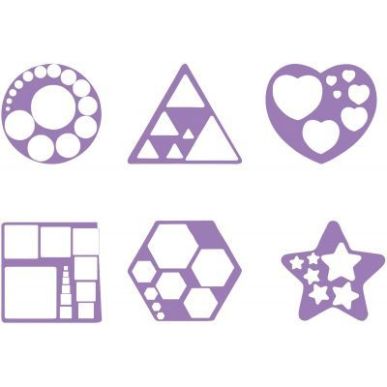 Achetez Lot de 6 pochoirs formes géométriques L730018 pas cher sur Ma Rentrée Scolaire