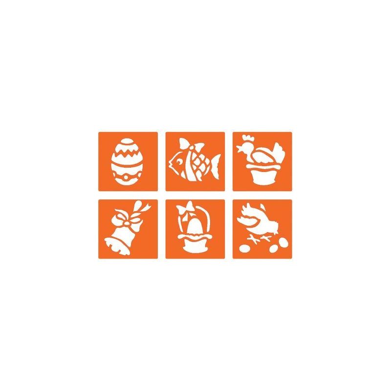 Achetez Paquet de 6 pochoirs en plastique, Pâques 225340 GRAINE CRE pas cher sur Ma Rentrée Scolai..