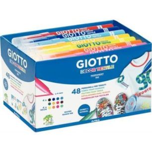 Achetez Schoolpack de 48 feutres textile pointe moyenne coloris assortis F494700 GIOTTO pas cher sur..