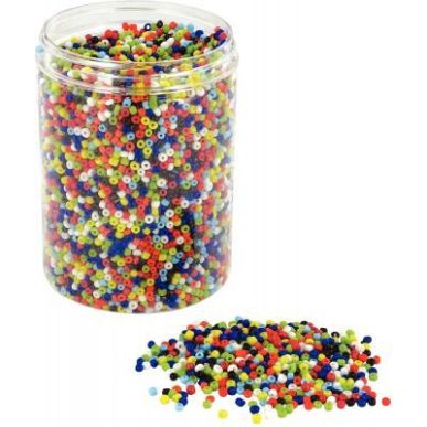 Achetez Bocal de 500 grammes de perles rocailles opaques diamètre 2,5 mm assortis 1278/16615 pas ch..