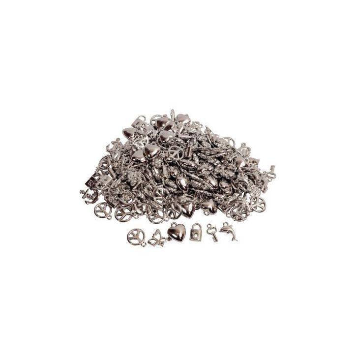 Lot de 200 pampilles argentées assorties 1704