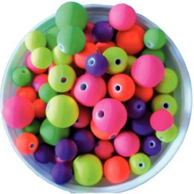 Achetez Pot de 100 grammes de perles rondes en plastique fluo 123525 pas cher sur Ma Rentrée Scolai..