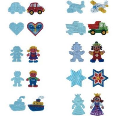 Achetez Sachet de 10 plaques préformées pour perles Hama taille maxi formes fantaisie 9008-88 HAMA..