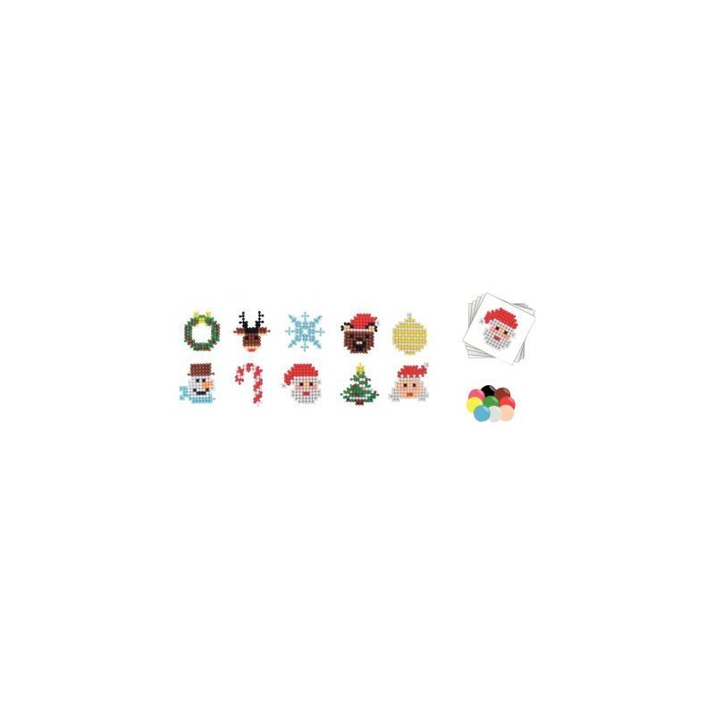Achetez Sac de 1500 aqua perles 10 motifs thème Noel L980006 pas cher sur Ma Rentrée Scolaire