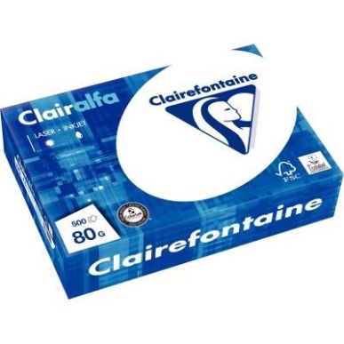 Achetez CLAIREFONTAINE Ramette de 500 feuilles papier Blanc CLAIRALFA 80 grammes format A5 1910 pas ..