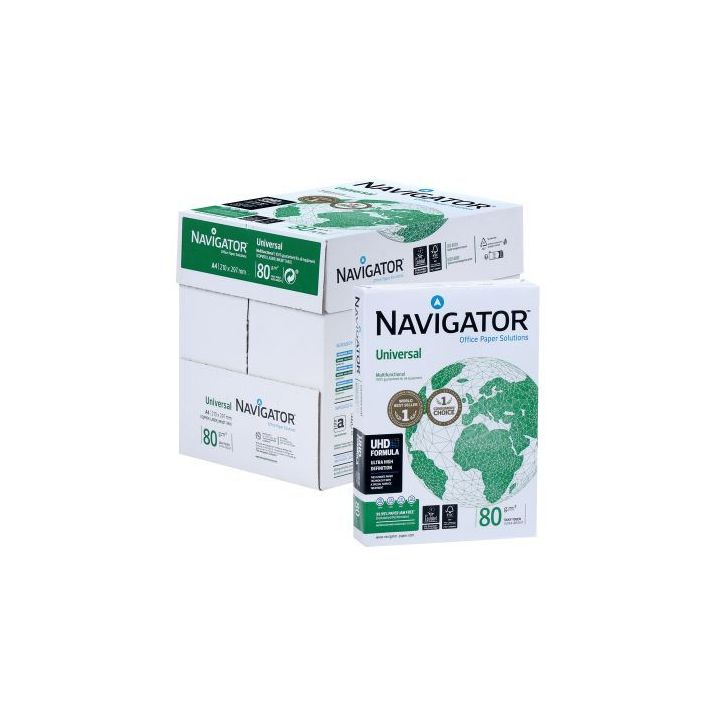 Carton 5 ramettes de 500f format A4 80g blanc NAVIGATOR 50548X5 NAVIGATOR