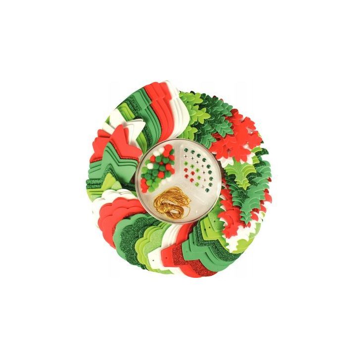 Kit de 532 pièces de décorations de Noël en mousse de caoutchouc 2567