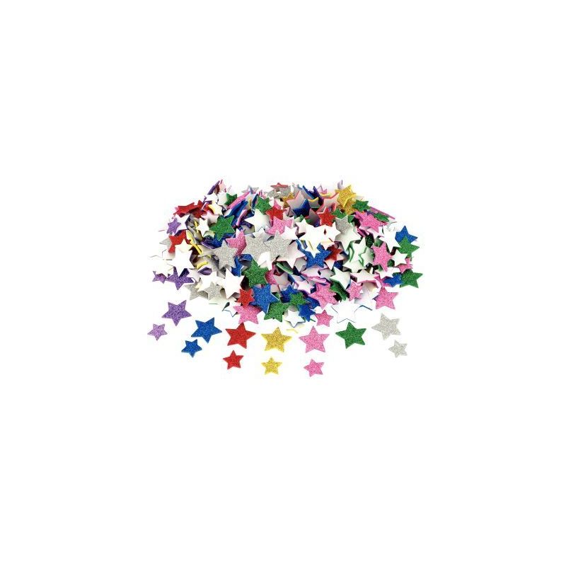 Achetez lot de 500 étoiles pailletées en mousse de caoutchouc adhésives L831900 pas cher sur Ma R..