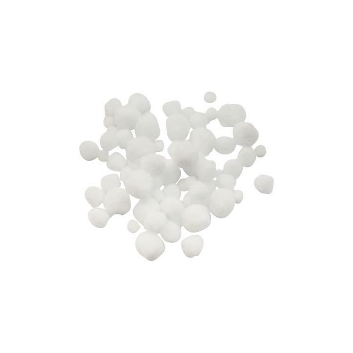 Sachet de 150 pompons blanc taille assortie 2184