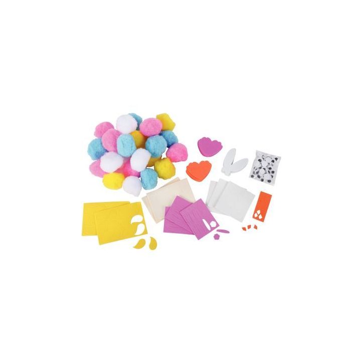 Kit 24 animaux pompons Paques 3941