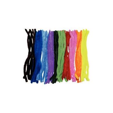 Achetez Sachet de 50 chenilles maxi, diamètre 20 mm et longueur 50 cm coloris assortis 2144 pas che..