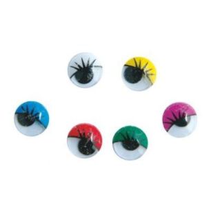 Achetez Sachet de 100 yeux mobiles à coller avec cils diamètre 10 mm 89013 pas cher sur Ma Rentré..