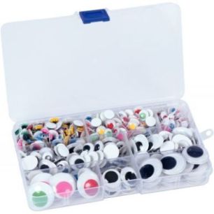 Achetez Boîte de 500 yeux adhésifs, tailles et couleurs assorties L770900 pas cher sur Ma Rentrée..