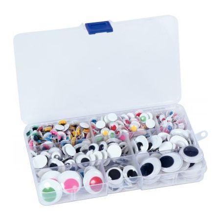 Achetez Boîte de 500 yeux adhésifs, tailles et couleurs assorties L770900 pas cher sur Ma Rentrée..