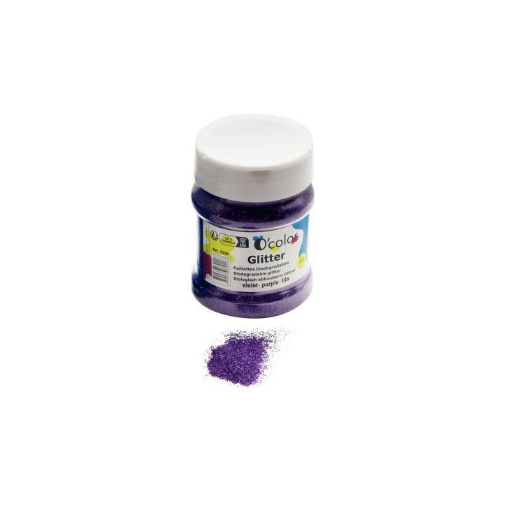 Shaker de paillettes biodégradables 100grammes coloris violet 2226