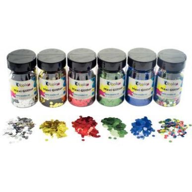 Achetez Pack de 6 x 150grammes de paillettes jumbo 6mm 2193 pas cher sur Ma Rentrée Scolaire