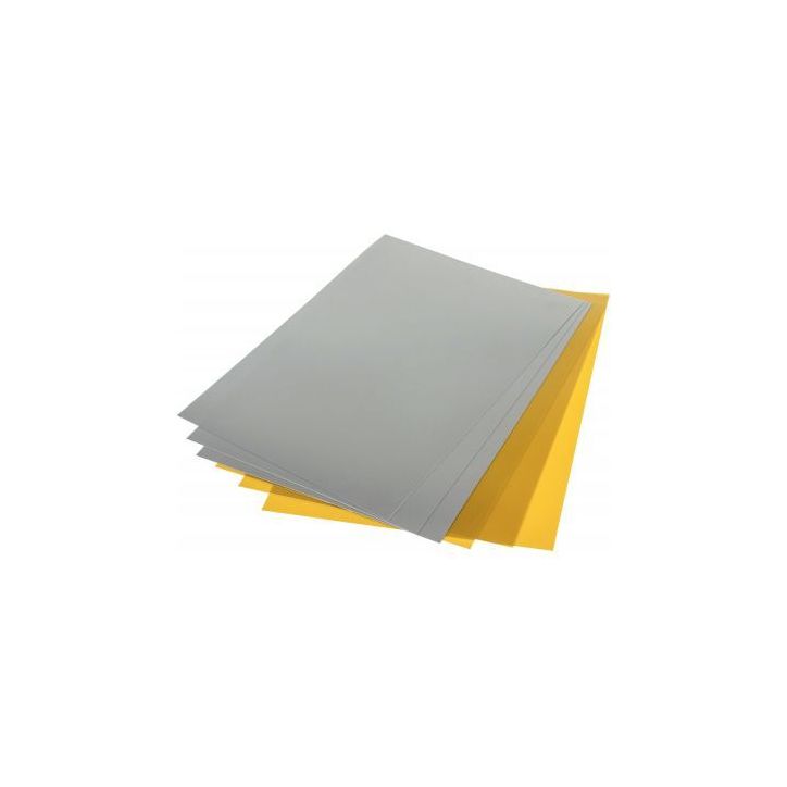 Pochette de 14 feuilles de plastique fou or et argent Dl40435