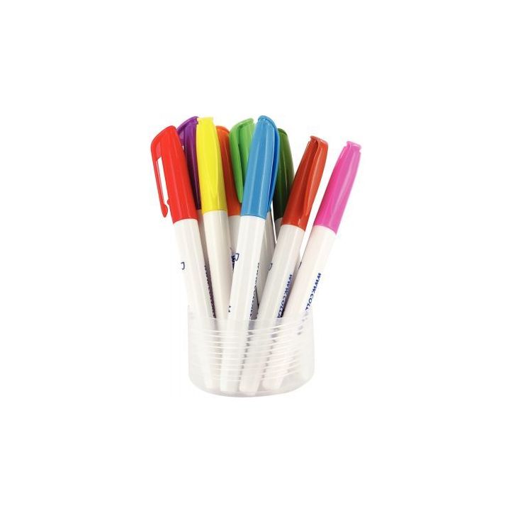 Pot de 12 feutres plastic fou assortis COLPTS90