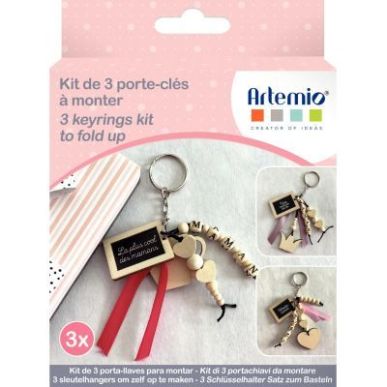 Achetez Kit de 3 porte-clés en bois pour Maman 14003162 pas cher sur Ma Rentrée Scolaire