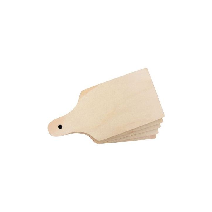 Lot de 5 planchettes rectangulaires en bois 2015