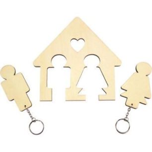 Achetez Range-clés maison en bois à suspendre 7611 pas cher sur Ma Rentrée Scolaire