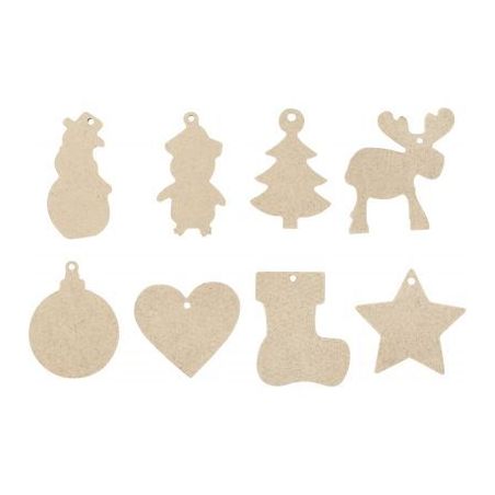 Achetez Lot de 80 décorations de Noël en bois assorties 2052 pas cher sur Ma Rentrée Scolaire