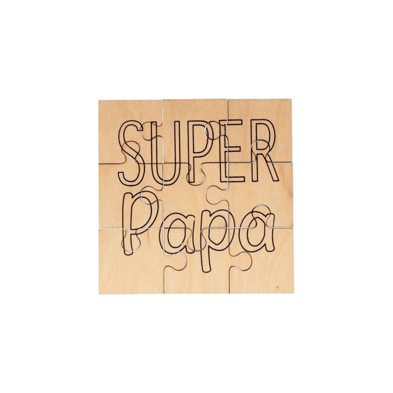 Achetez Puzzle en bois 9 pièces, Super Papa 14004076 pas cher sur Ma Rentrée Scolaire