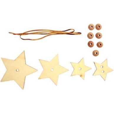 Achetez Lot de 10 suspensions étoiles 3D en bois 100392 GRAINE CRE pas cher sur Ma Rentrée Scolair..