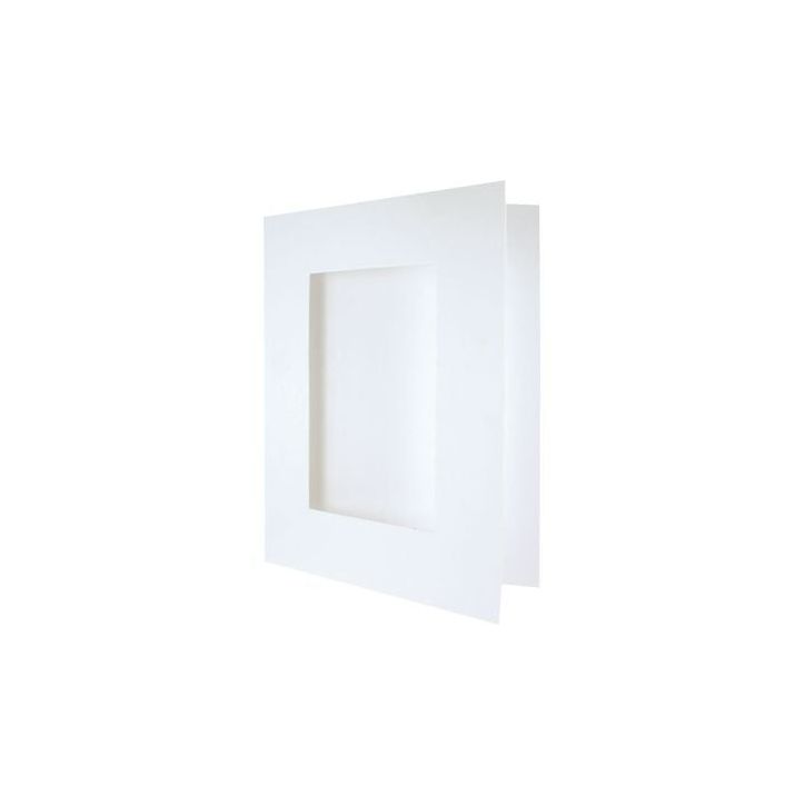 Lot de 10 cadres photo rectangle en carton blanc CAD10