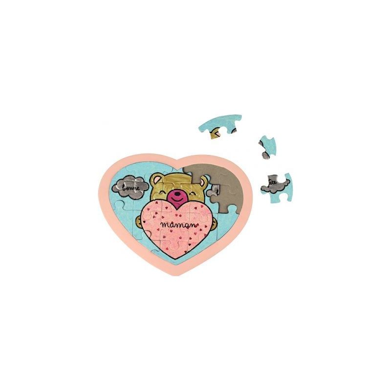 Achetez Lot de 12 puzzles en forme de cœur, 18 pièces en carton blanc PUZCOEUR/12 CLEOPATRE pas ch..