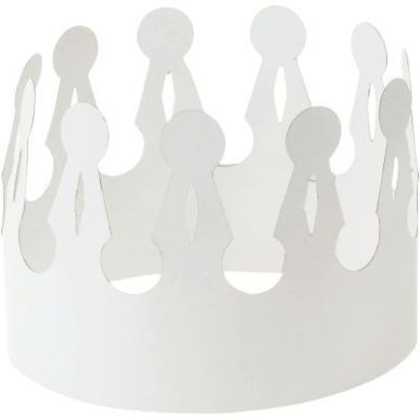 Achetez Lot de 24 couronnes en carton blanc 761644 pas cher sur Ma Rentrée Scolaire