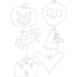 Achetez Lot de 36 suspensions Halloween en carton blanc PL36HALLOW CLEOPATRE pas cher sur Ma Rentré..