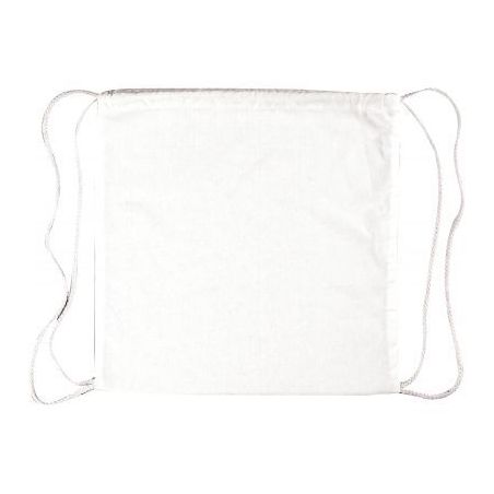 Achetez Lot de 10 sacs à dos en coton blanc avec cordon, grand modèle 1609 pas cher sur Ma Rentré..