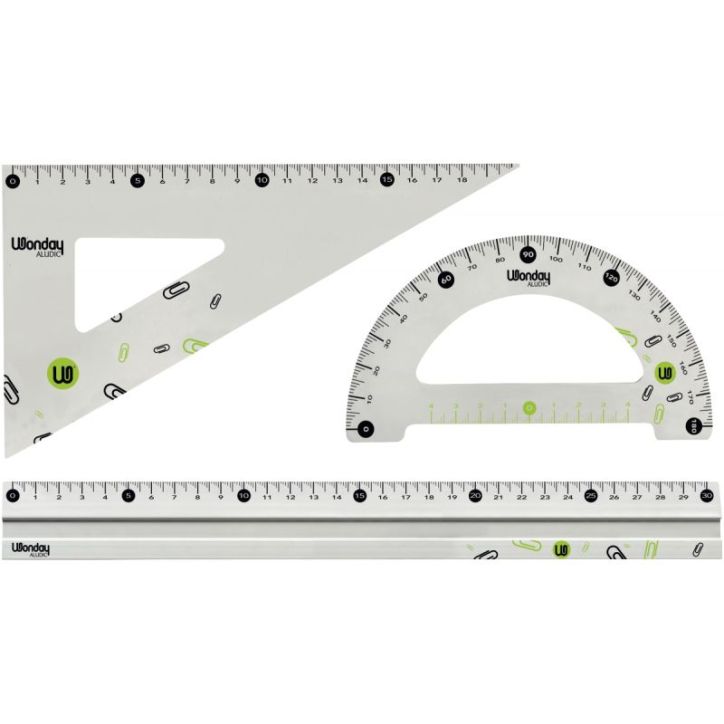 Set de 3 articles de traçage en aluminium FTT030072 WONDAY JPC