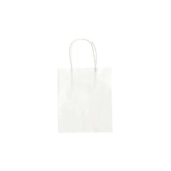 Lot de 20 sacs en kraft blanc, 18x21x8 cm 21800