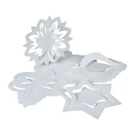 Achetez Lot de 30 suspensions déco 3D en papier blanc 1315970 ROYLCO pas cher sur Ma Rentrée Scola..