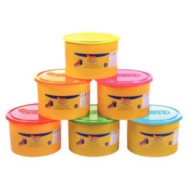 Achetez Pack de 6 pots de 460 grammes de pâte à jouer blandiver couleurs fluo 460/6F JOVI pas cher..