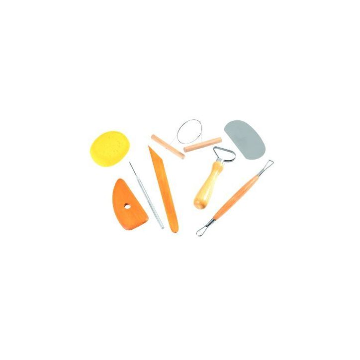 Kit du potier 8 outils indispensables à l'initiation au modelage 45658