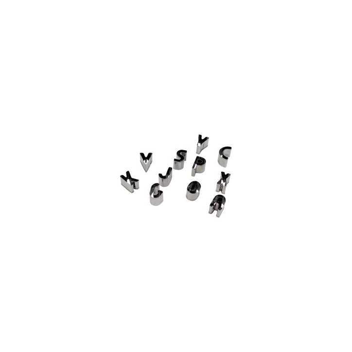 Lot de 26 emporte-pièces en métal alphabet 265056