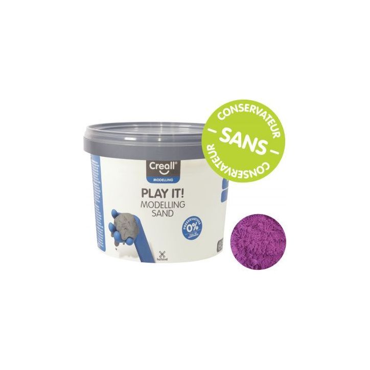 Seau de 750 grammes de sable magique coloris violet 03208 CREALL