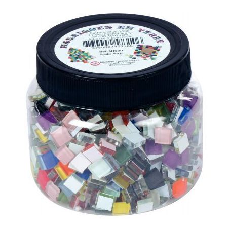 Achetez Pot de 750 grammes de mosaïque colorées en verre, format : 10 x 10 mm SH130 pas cher sur M..