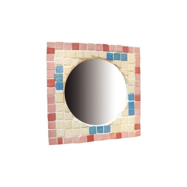 Atelier créatif, 12 plaques en bois à décorer avec miroir 515