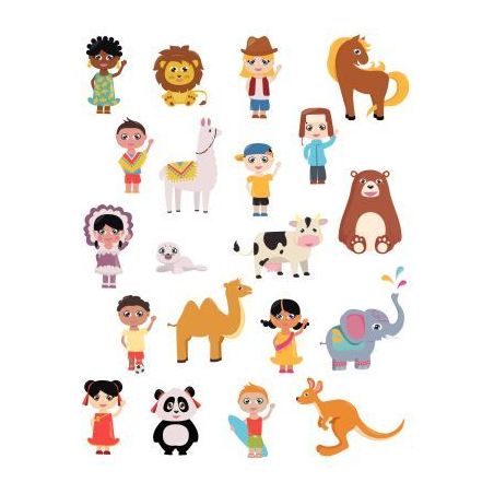 Achetez Pochette de 240 gommettes enfants du monde L940002 pas cher sur Ma Rentrée Scolaire