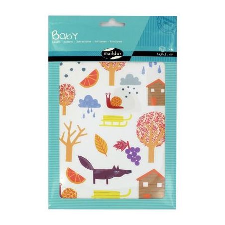 Achetez Pochette de 123 maxi gommettes thème : Les 4 saisons, adhésives repositionnables AE034 O M..