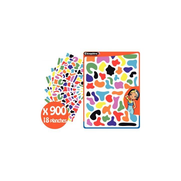 Pochette de 900 gommettes splash assorties GASPLASH/18 CLEOPATRE