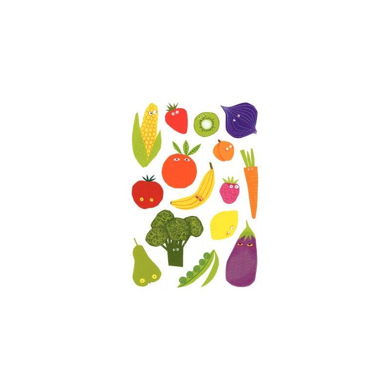 Achetez Pochette de 87 maxi gommettes fruits et légumes, adhésives repositionnables AE030 O MAILDO..