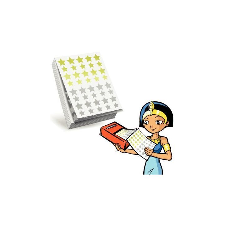 Recharge 2400 gommettes étoile or/argent assorties pour ecopack RECH-60ETOA CLEOPATRE