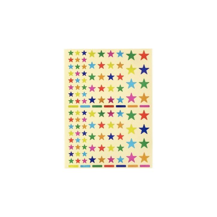 Pochette 624 gommettes étoiles couleurs assorties 18396 APLI