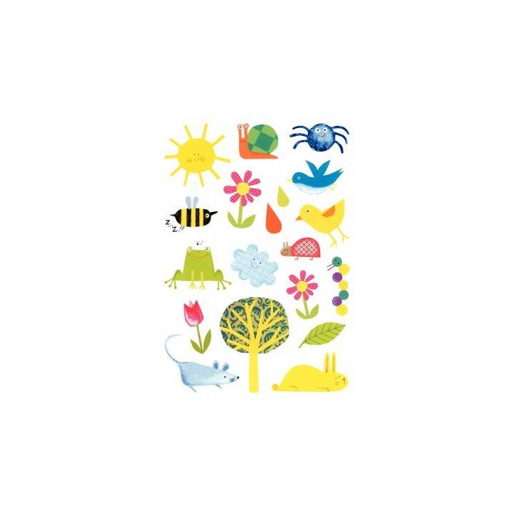 Pochette de 99 maxi gommettes jardin, adhésives repositionnables AE036 O MAILDOR CLAIREFONTAINE