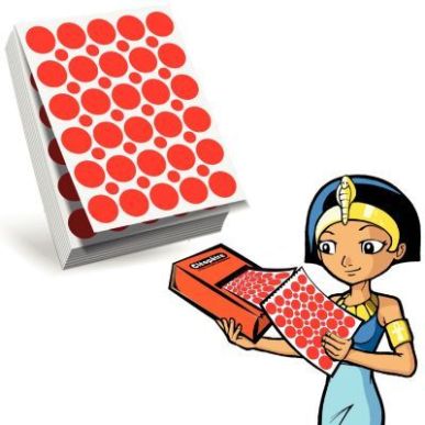 Achetez Recharge pour Ecopack de 3000 gommettes rondes rouge RECH-60R20/ROUGE CLEOPATRE pas cher sur..